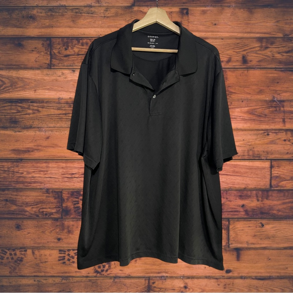 5 for $25🔥George Black Polo Shirt 2XL (50-52)